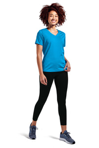 Stand-With-Israel-Workout-Running-Shirt---Sport-Tek®-Ladies-RacerMesh®-V-Neck-Tee