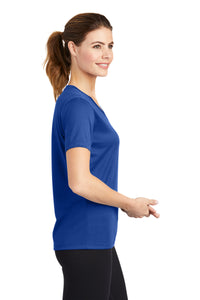 Stand-With-Israel-Workout-Running-Shirt---Sport-Tek®-Ladies-RacerMesh®-V-Neck-Tee