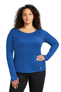 Stand-With-Israel-Workout-Running-Shirt---OGIO®-Ladies-Long-Sleeve-Pulse-Crew