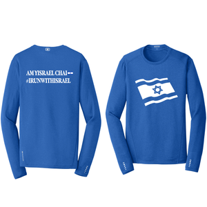 Stand-With-Israel-Workout-Running-Shirt---OGIO®-Pulse-Crew-Long-Sleeve-(men's/unisex)