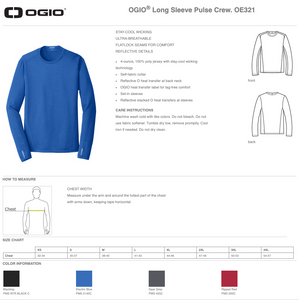 Stand-With-Israel-Workout-Running-Shirt---OGIO®-Pulse-Crew-Long-Sleeve-(men's/unisex)